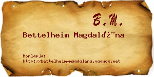 Bettelheim Magdaléna névjegykártya